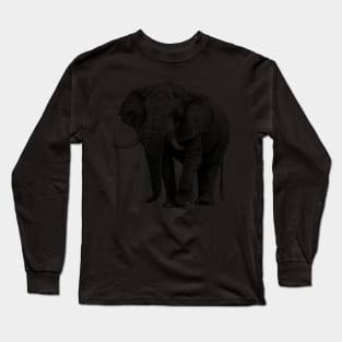 Big Tusker African Elephant on the Move Long Sleeve T-Shirt